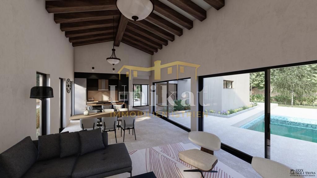 Moderna nuova costruzione con piscina vicino a Poreč